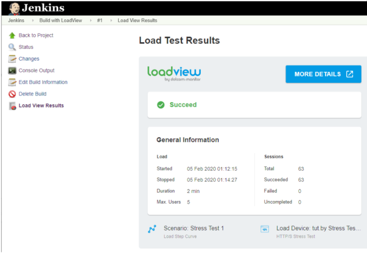 Prueba de carga de Jenkins