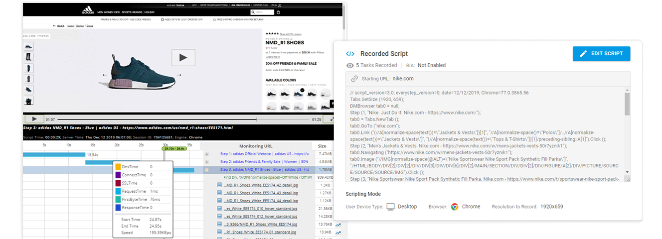 monitoramento de aplicativos web