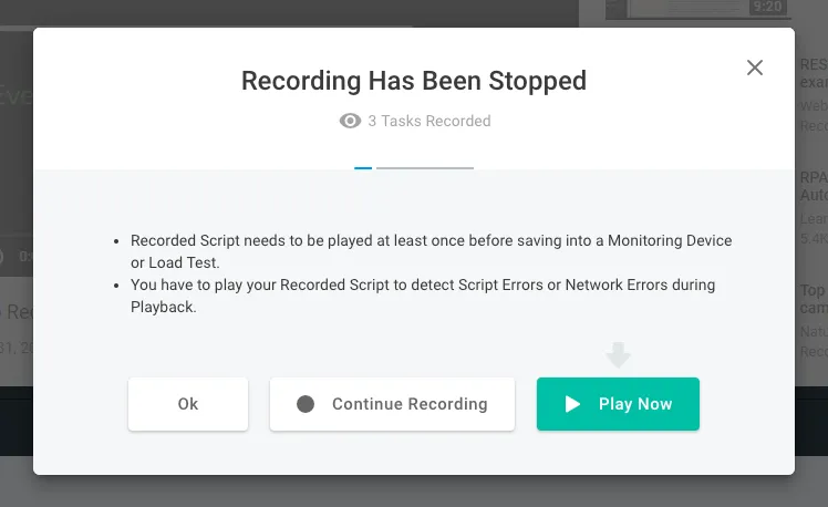 EveryStep Recording Stopped