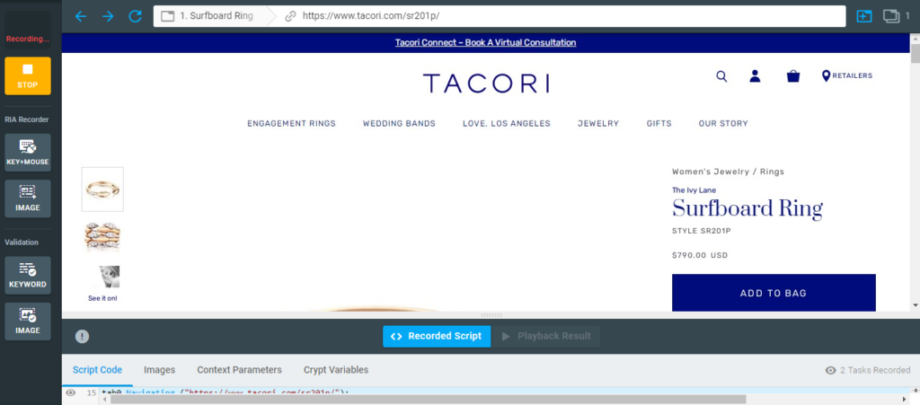 Sitio web de Tacori