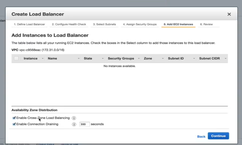 Add Instances to Load Balancer