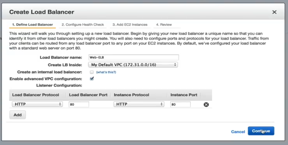 Load Balancer erstellen