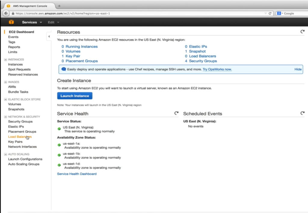 EC2-Dashboard_Network und Sicherheit