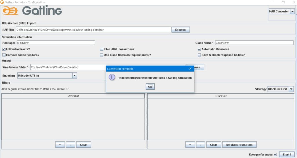 Gatling HAR Converter Successful