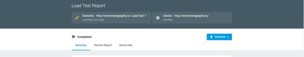 Rapport de test de charge LoadView