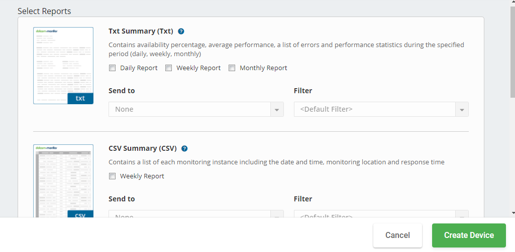 Select Reports