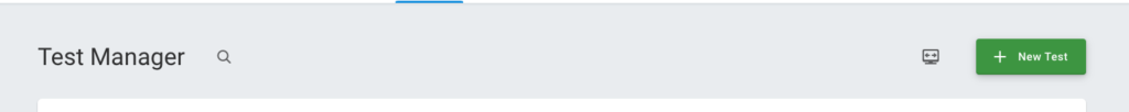 Test Manager New Test