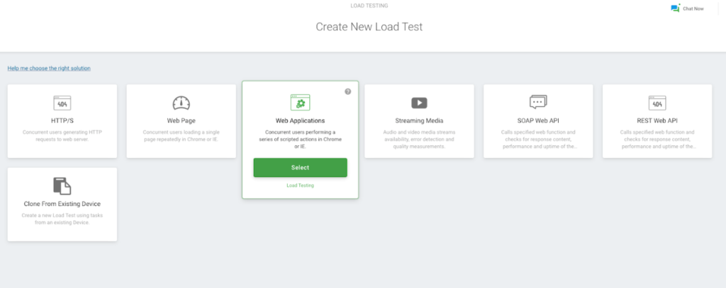 create new load test web application