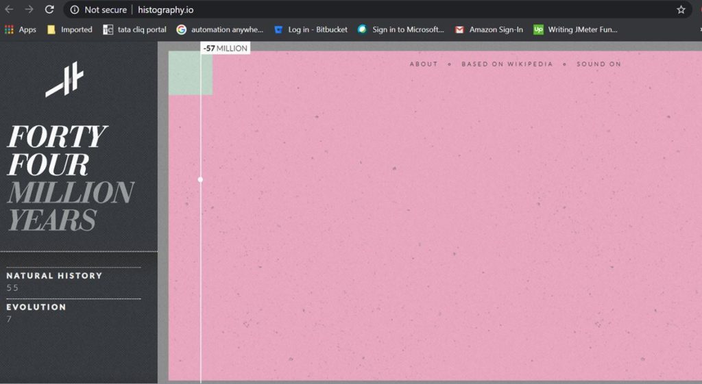 Página de inicio de histography.io