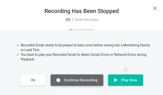 loadview recording has been stopped